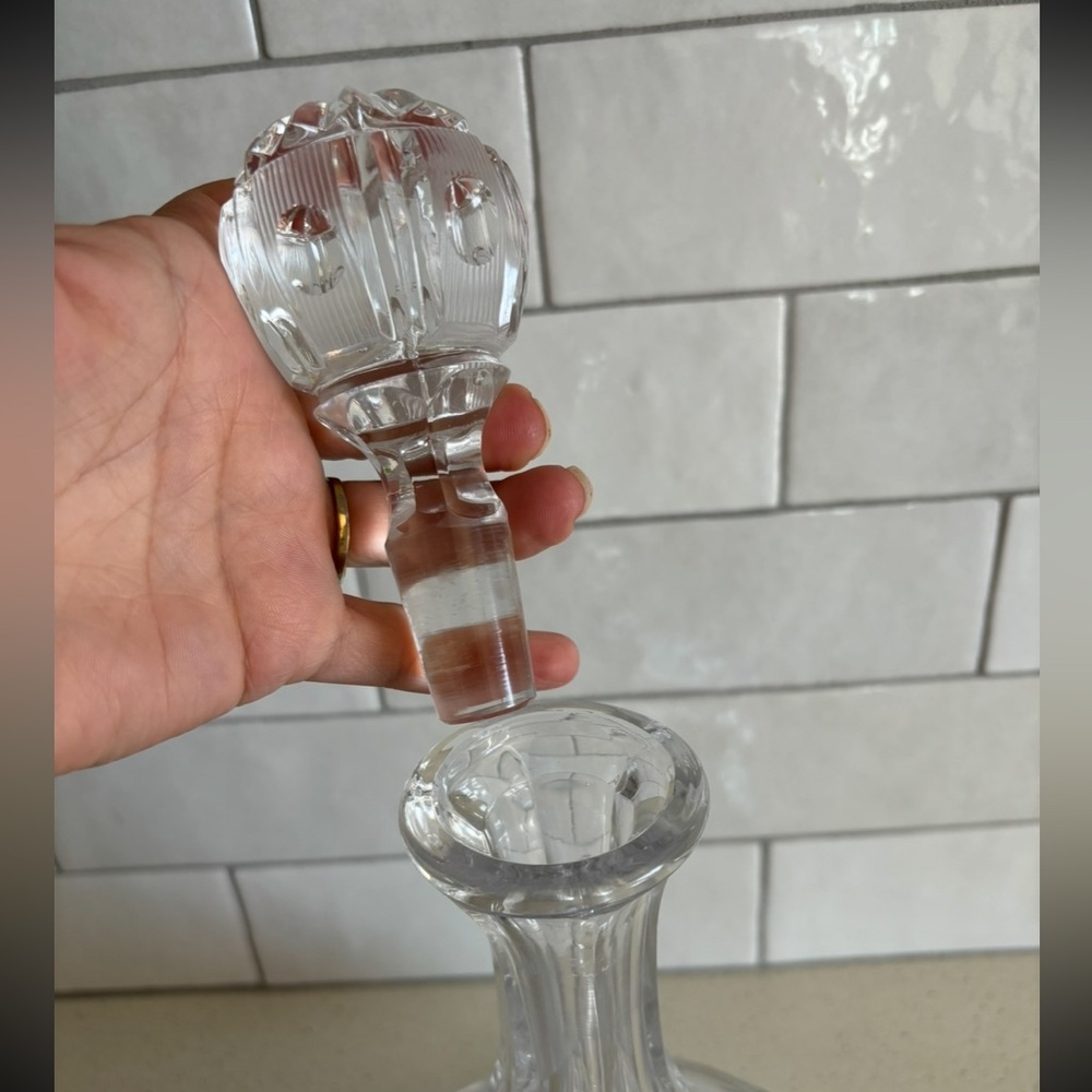 Heavy Crystal Ship Captains Liquor Decanter & Stopper - 11" - Picture 5 of 6